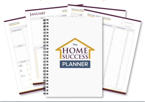 The Home Success Planner- (300 Pages/Cleaning/Meal Planning/Budgeting/Healthy Habits)